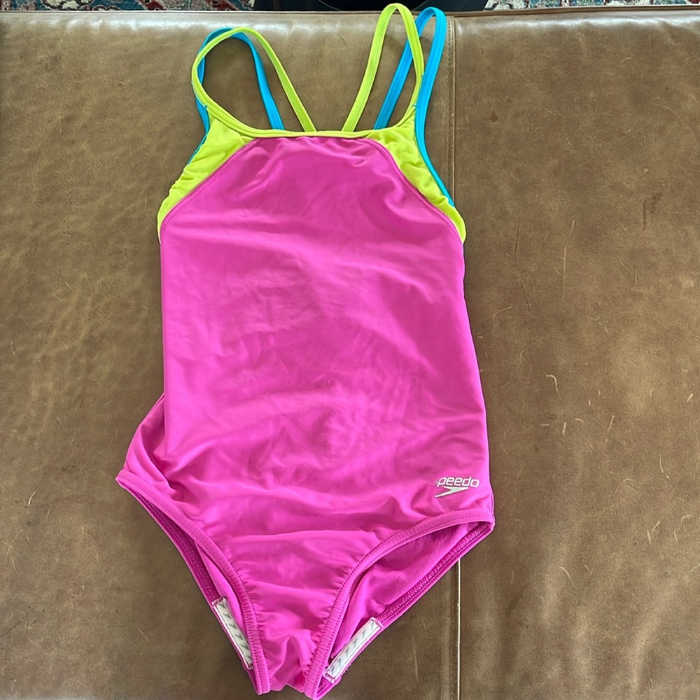 Strappy girls Speedo swimsuit
